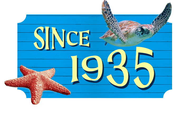 aquarium since 1935 signage