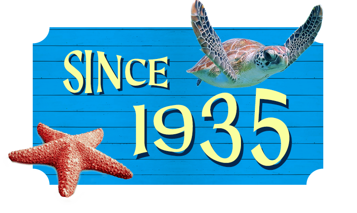 aquarium since 1935 signage