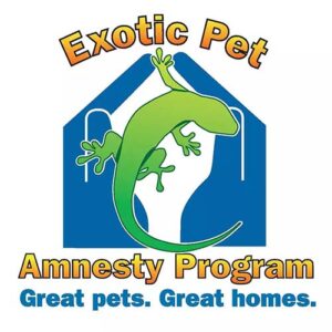 exotic pet amnesty program logo - great pets. great homes.